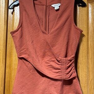 Club Monaco Viscose Women's Rust Sleeveless Summer Tank Top Blouse XS
